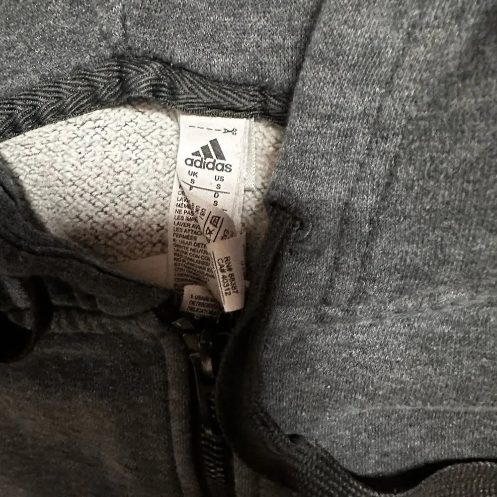 Adidas Gray Full Zip Hoodie